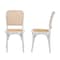 Baxton Studio Neah Japandi White Wood and Natural Rattan 2-Piece Dining Chair Set, PR 227-2PC-13247-ZORO - alternate 2